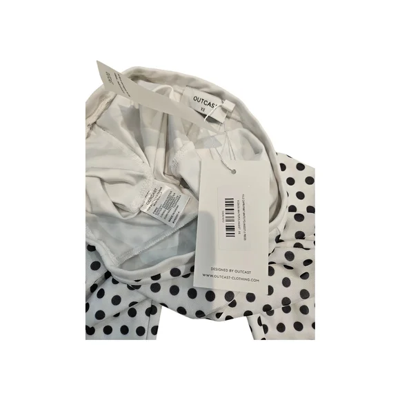 OUTCAST YULE CAPRI PANT WHITE POLKADOT XS NWT - Picture 7 of 8